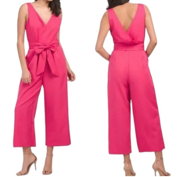 Sam Edelman | Hot Pink Crop Jumpsuit - Picture 1 of 11